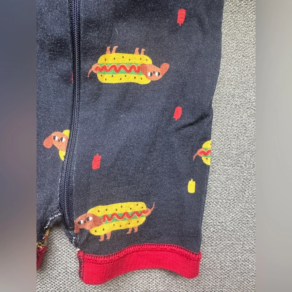 Hanna Andersson Hot Dog Shorts/Short Sleeve 100% Cotton Zip-up